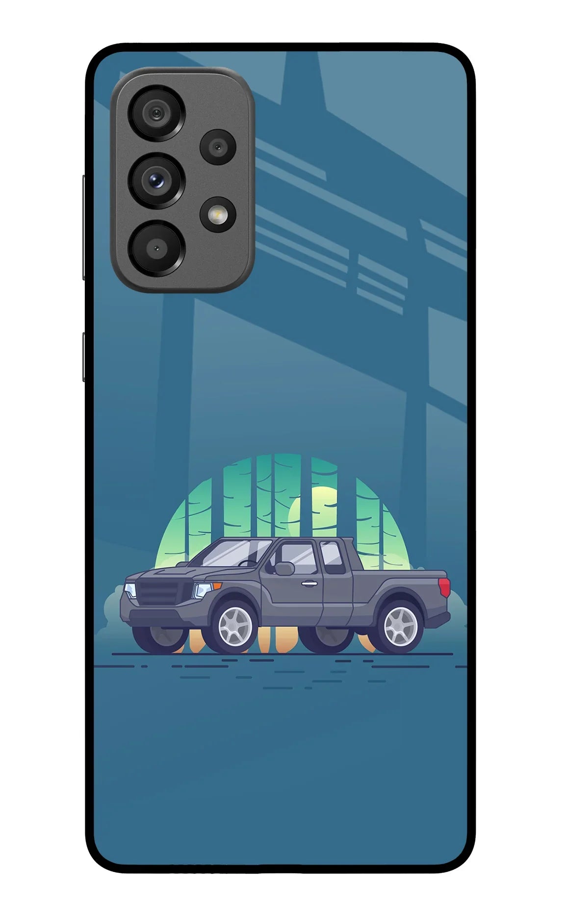 Retro Garage Vibe Samsung A73 5G Glass Case