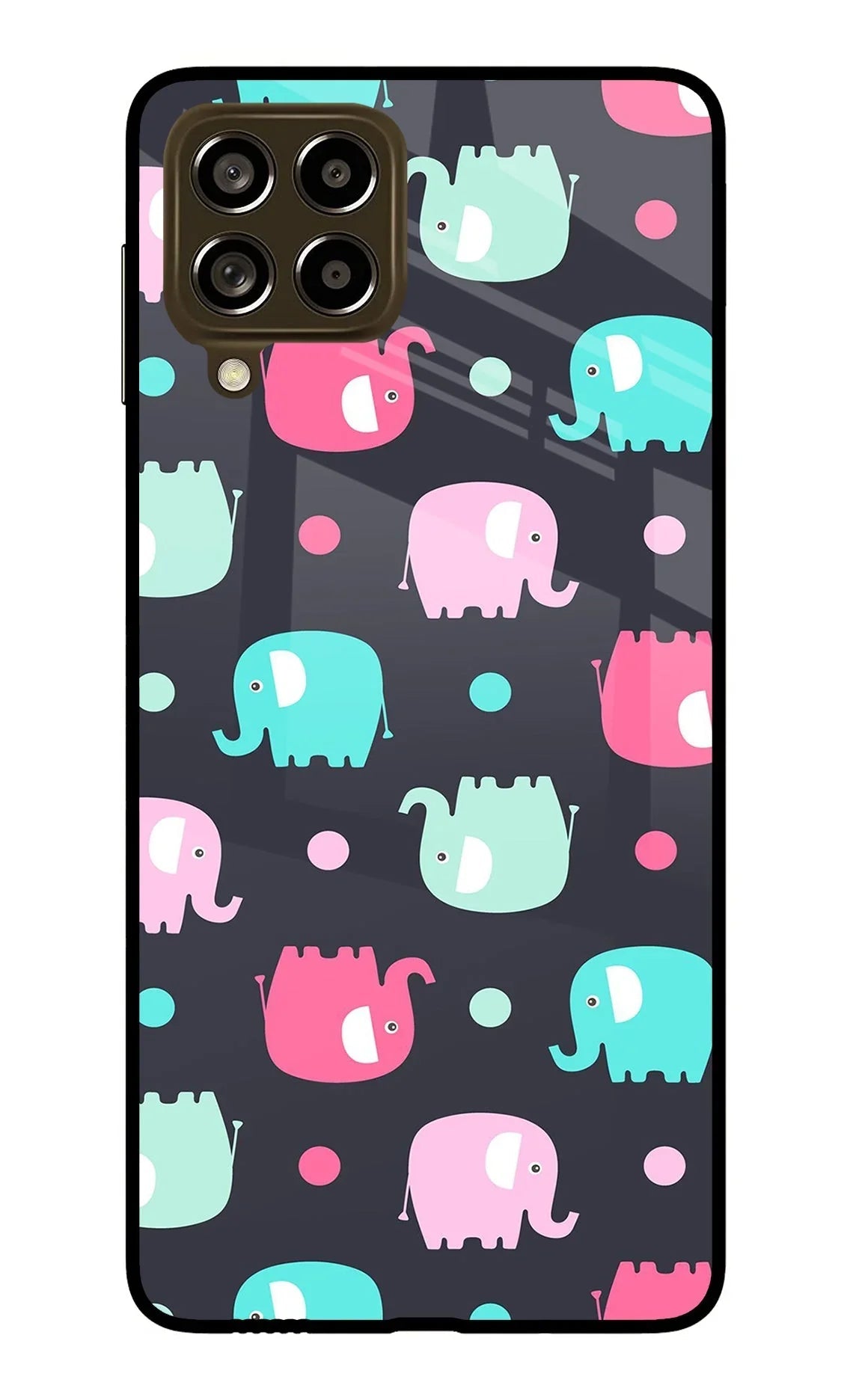 Elephants Samsung M53 5G Glass Case