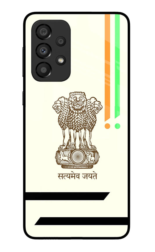 Satyamev Jayate Brown Logo Samsung A33 5G Back Cover
