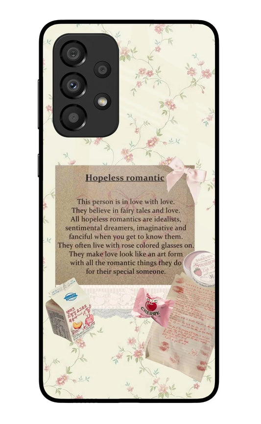 Hopeless Romantic Samsung A33 5G Glass Case