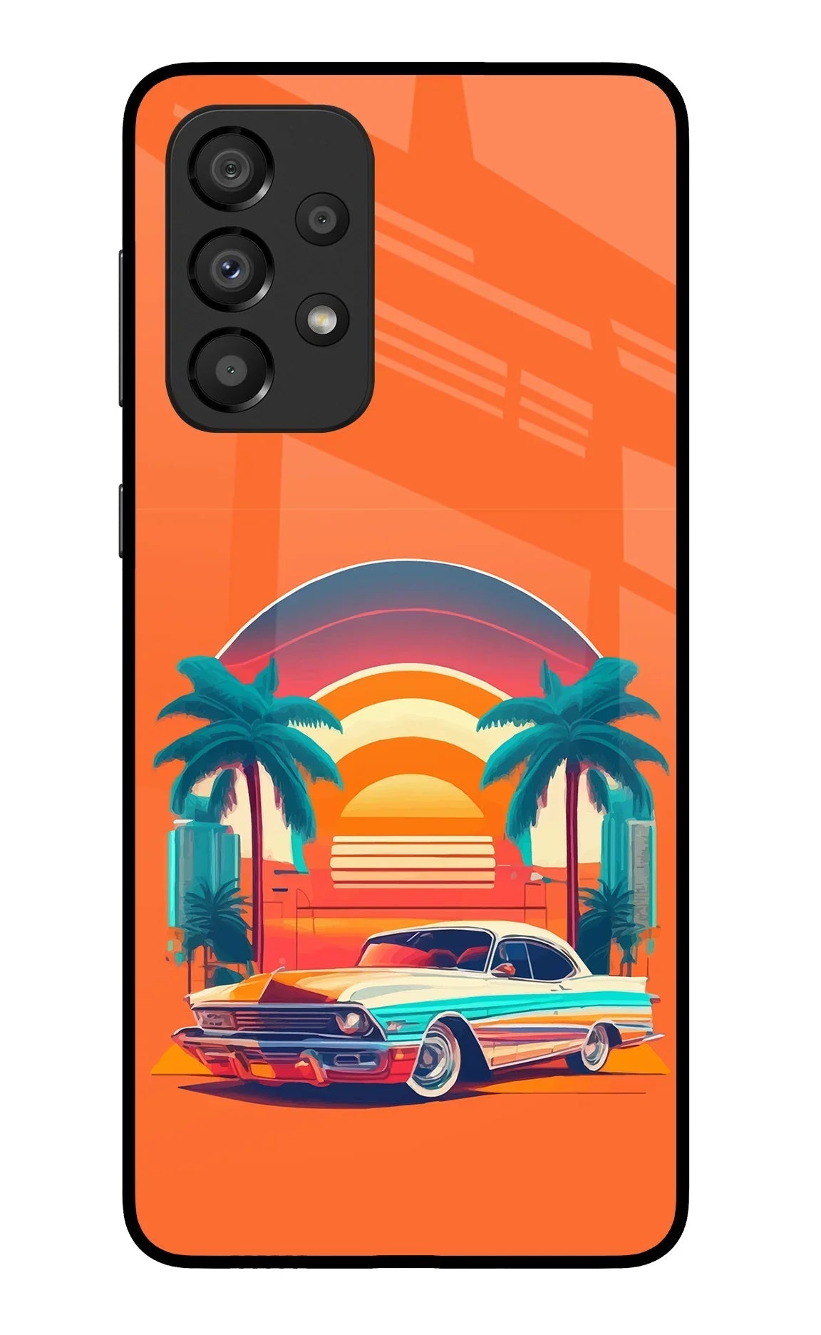 Palm Drive 80s Samsung A33 5G Glass Case