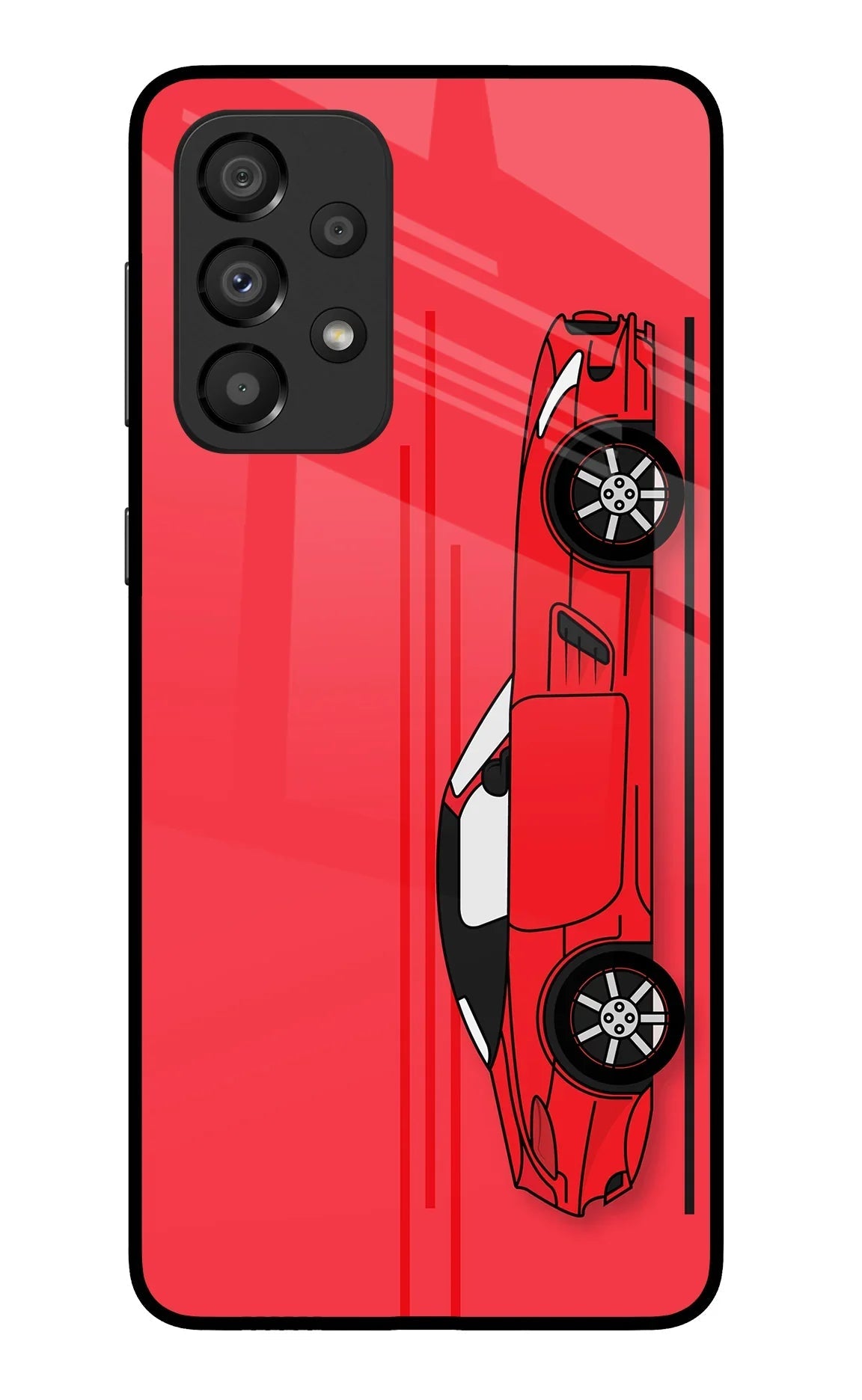 Red Velocity Samsung A33 5G Glass Case
