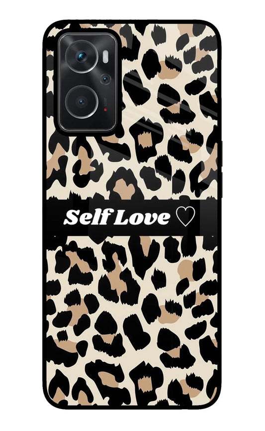 Leopard Print Self Love Oppo K10 4G Glass Case