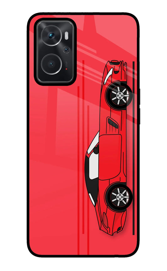 Red Velocity Oppo K10 4G Glass Case