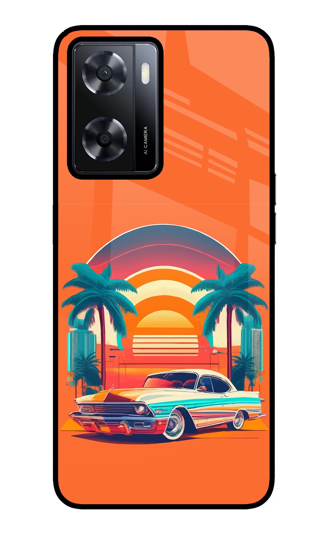 Palm Drive 80s Oppo A57 2022 Glass Case