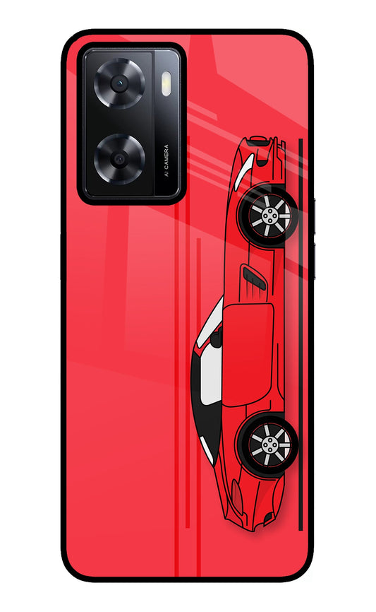 Red Velocity Oppo A57 2022 Glass Case