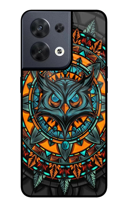 Angry Owl Art Oppo Reno8 Back Cover