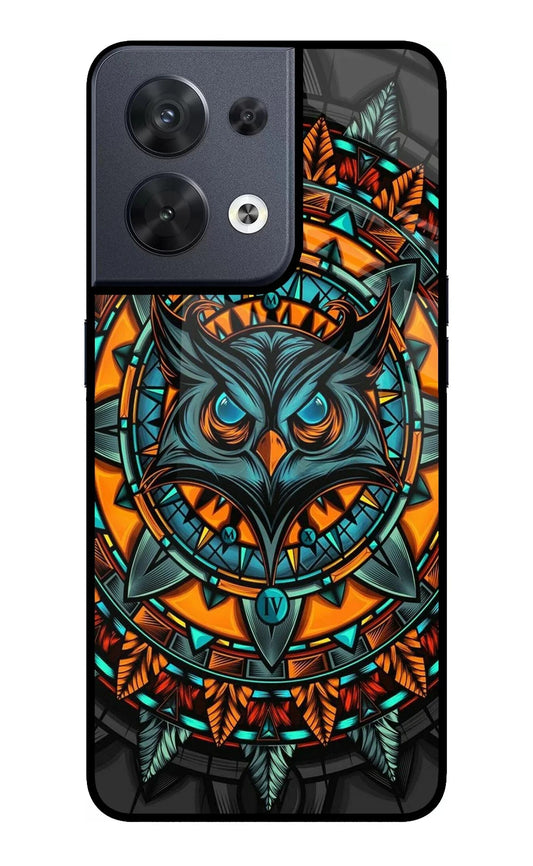 Angry Owl Art Oppo Reno8 Back Cover