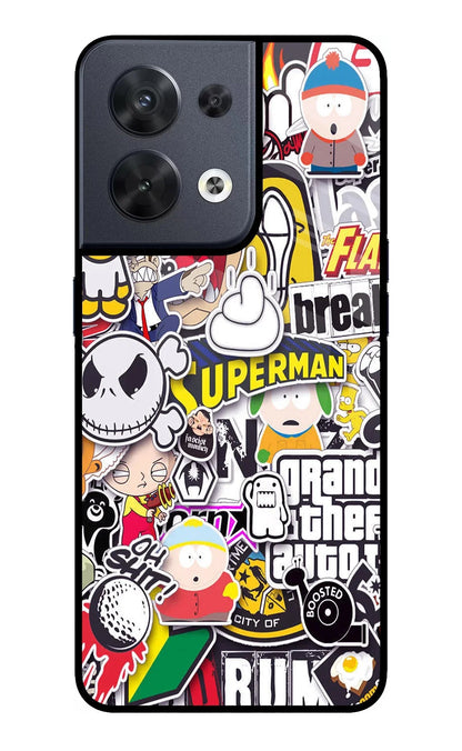 Sticker Bomb Oppo Reno8 Back Cover
