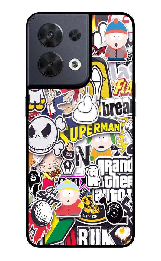 Sticker Bomb Oppo Reno8 Back Cover