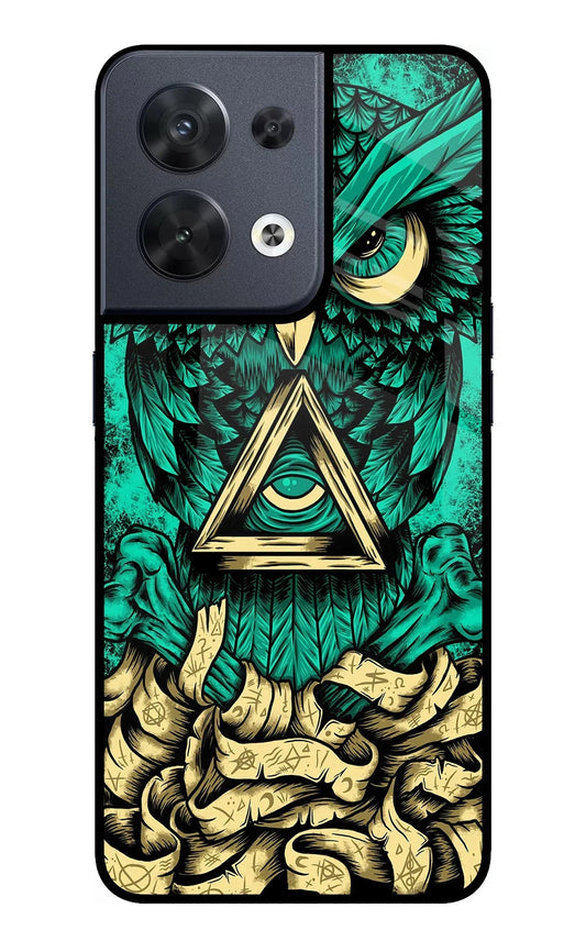 Green Owl Oppo Reno8 Back Cover