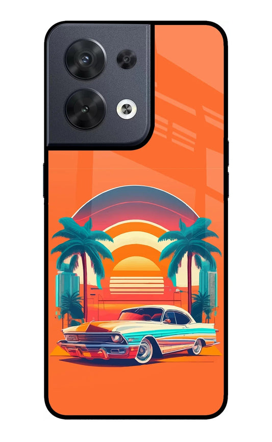 Palm Drive 80s Oppo Reno8 Glass Case