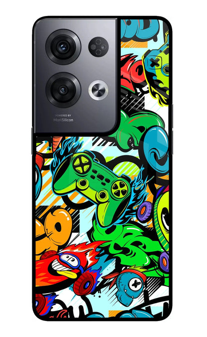 Game Doodle Oppo Reno8 Pro Back Cover