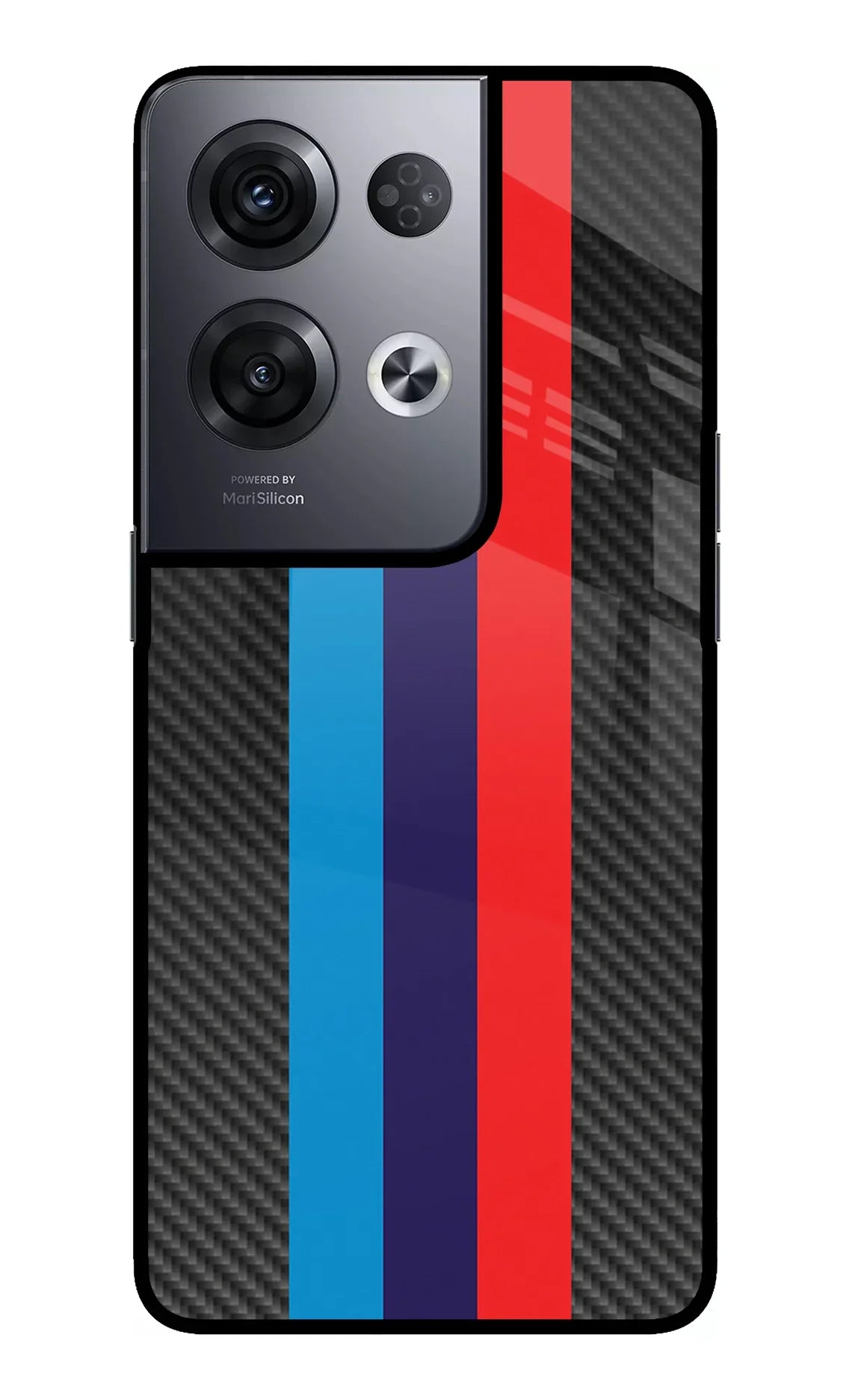 BMW Stripes Pattern Oppo Reno8 Pro Glass Case