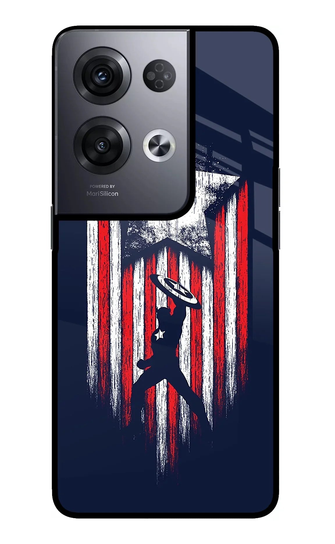 Captain America Marvel Art Oppo Reno8 Pro Glass Case