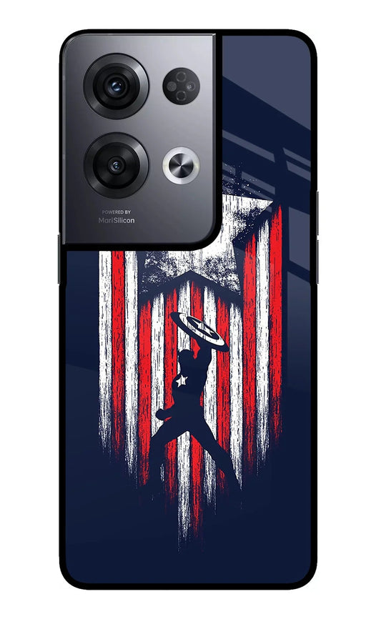 Captain America Marvel Art Oppo Reno8 Pro Glass Case