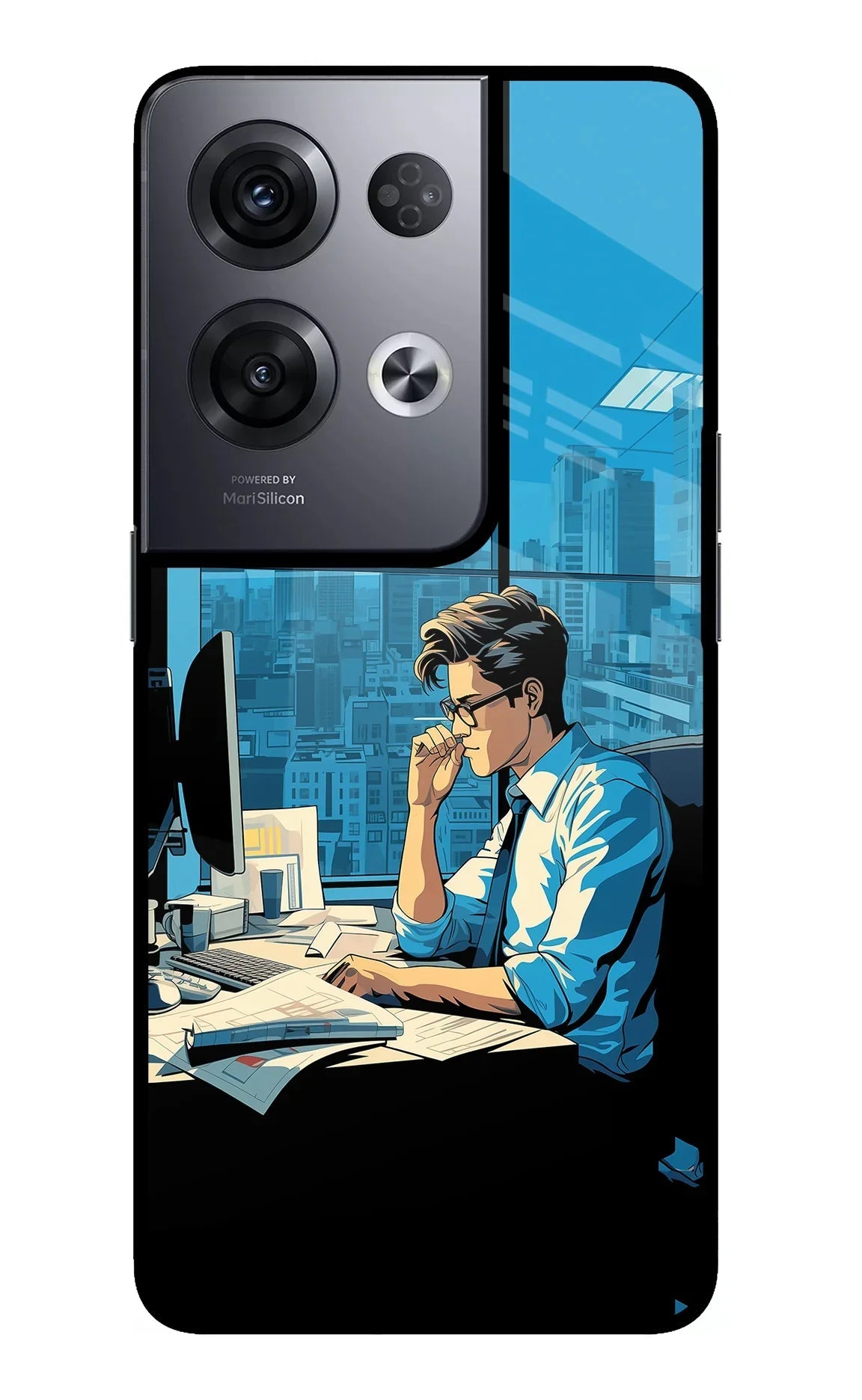 Focused Hustler (AI Generated) Oppo Reno8 Pro Glass Case