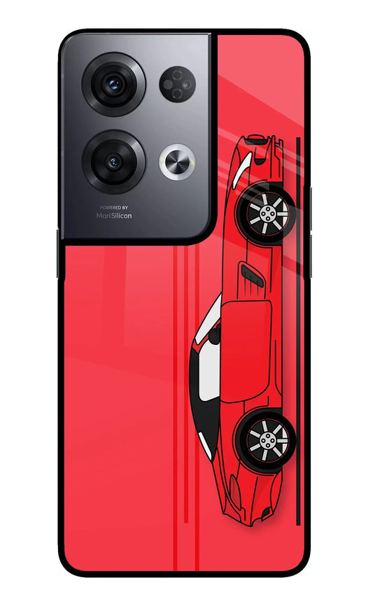 Red Velocity Oppo Reno8 Pro Glass Case