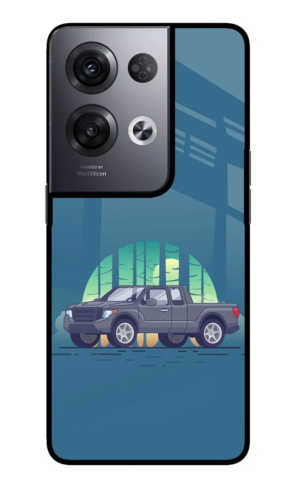 Retro Garage Vibe Oppo Reno8 Pro Glass Case