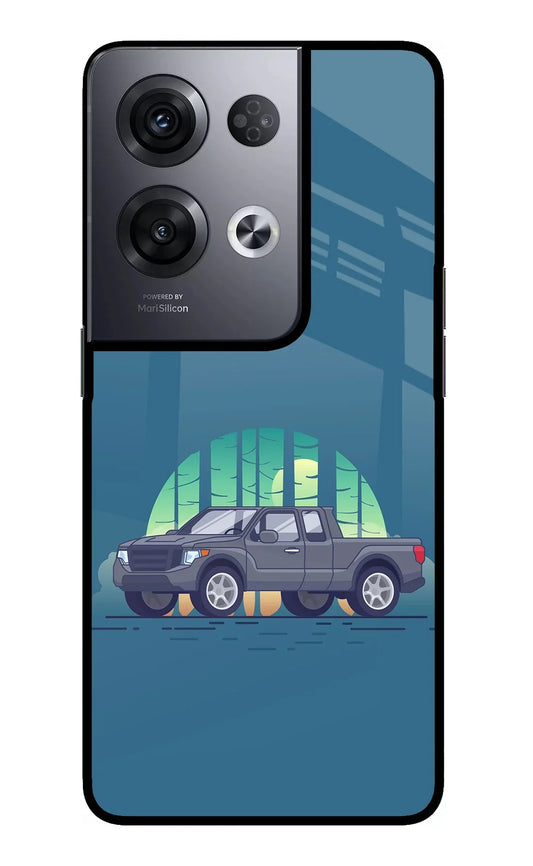 Retro Garage Vibe Oppo Reno8 Pro Glass Case