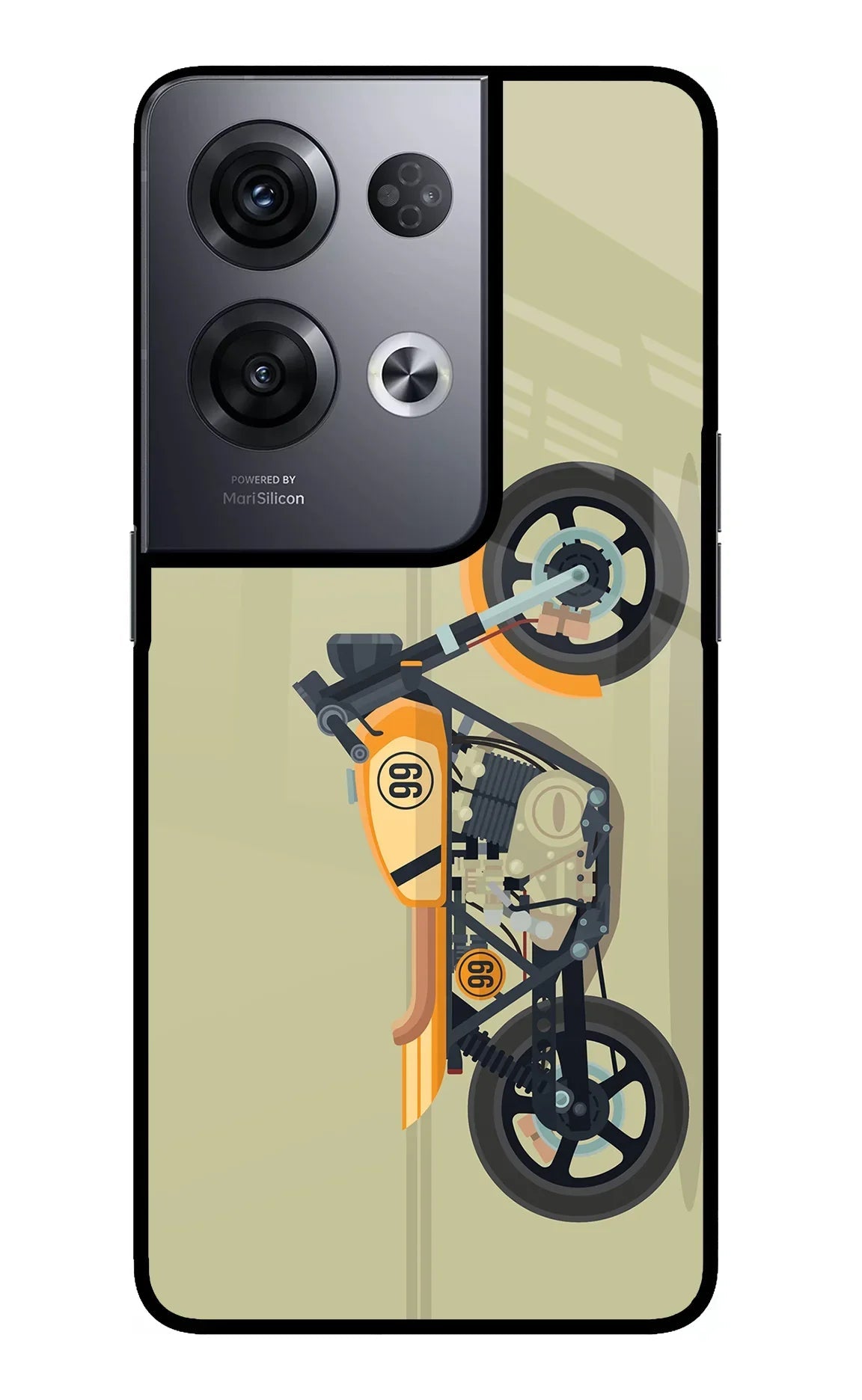 Vertical Speedster Oppo Reno8 Pro Glass Case