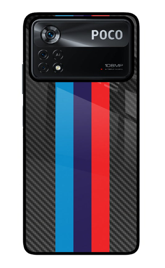BMW Stripes Pattern Poco X4 Pro Back Cover