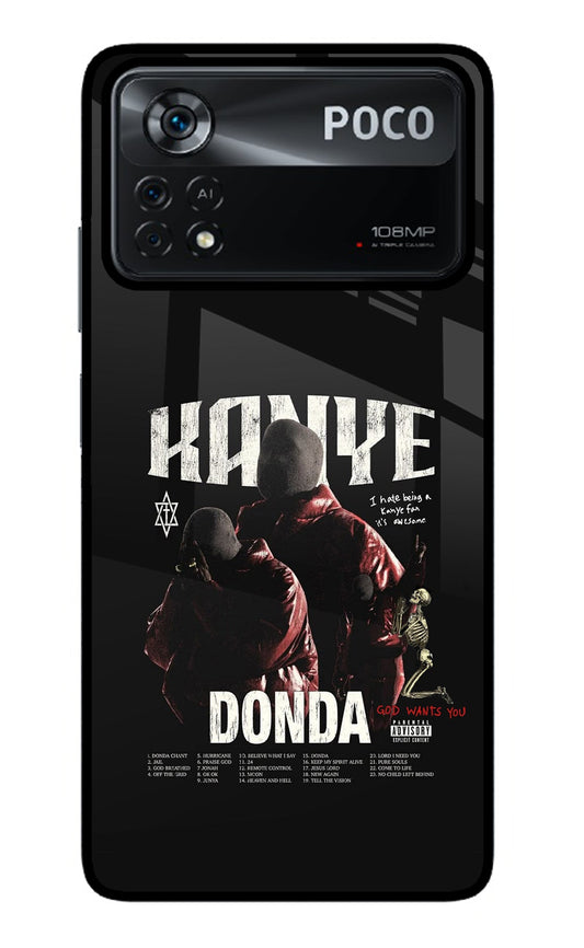 Donda Kanye West Poco X4 Pro Glass Case