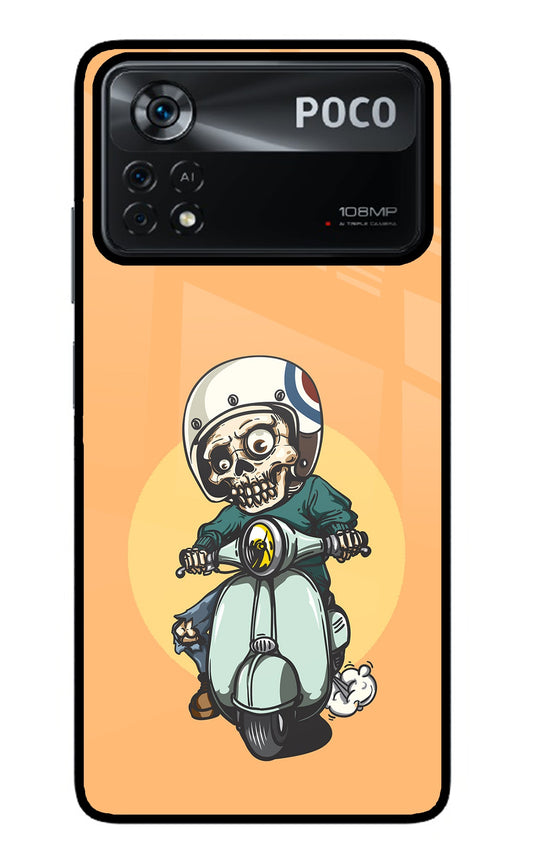 Undead Biker Poco X4 Pro Glass Case