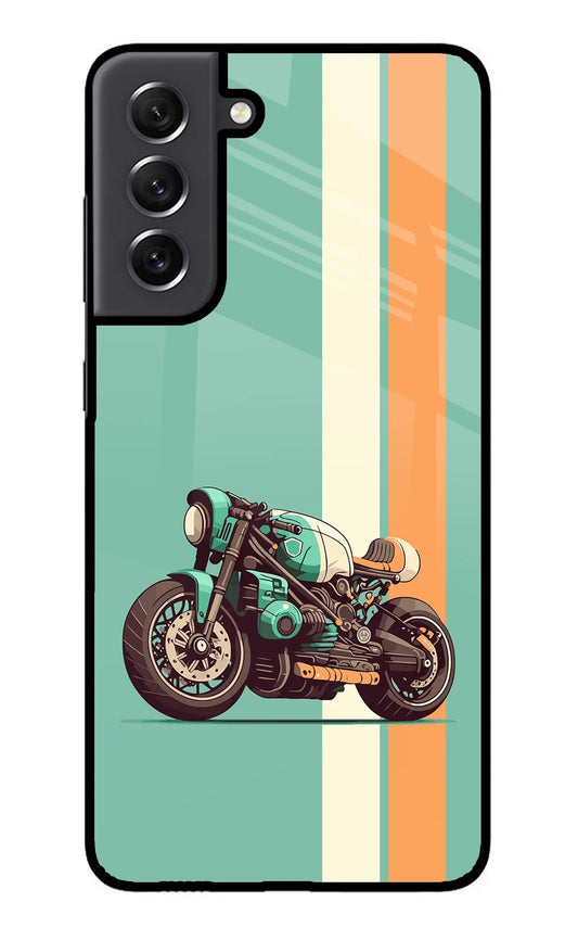 Striped Moto Drift Samsung S21 FE 5G Glass Case