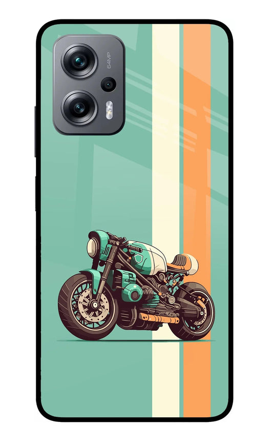 Striped Moto Drift Redmi K50i Glass Case