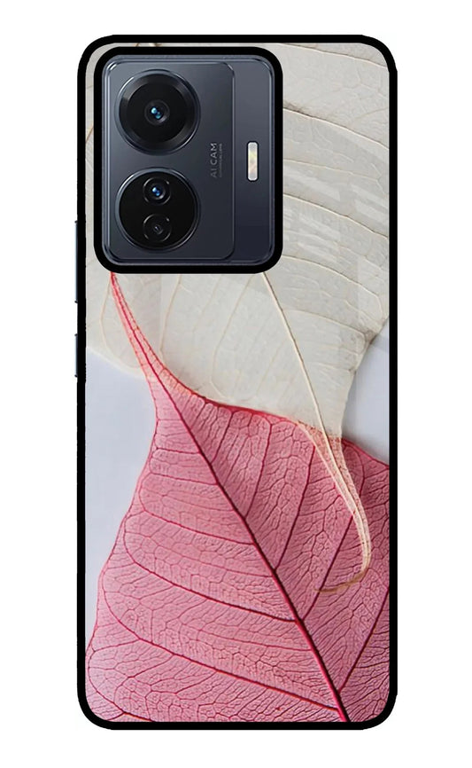 White Pink Leaf Vivo T1 Pro 5G Back Cover