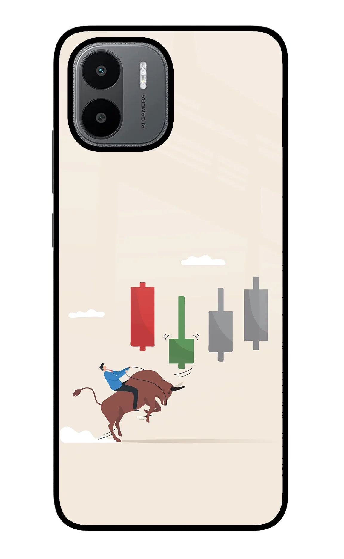 Bull Trading Momentum Redmi A1/A2 Glass Case