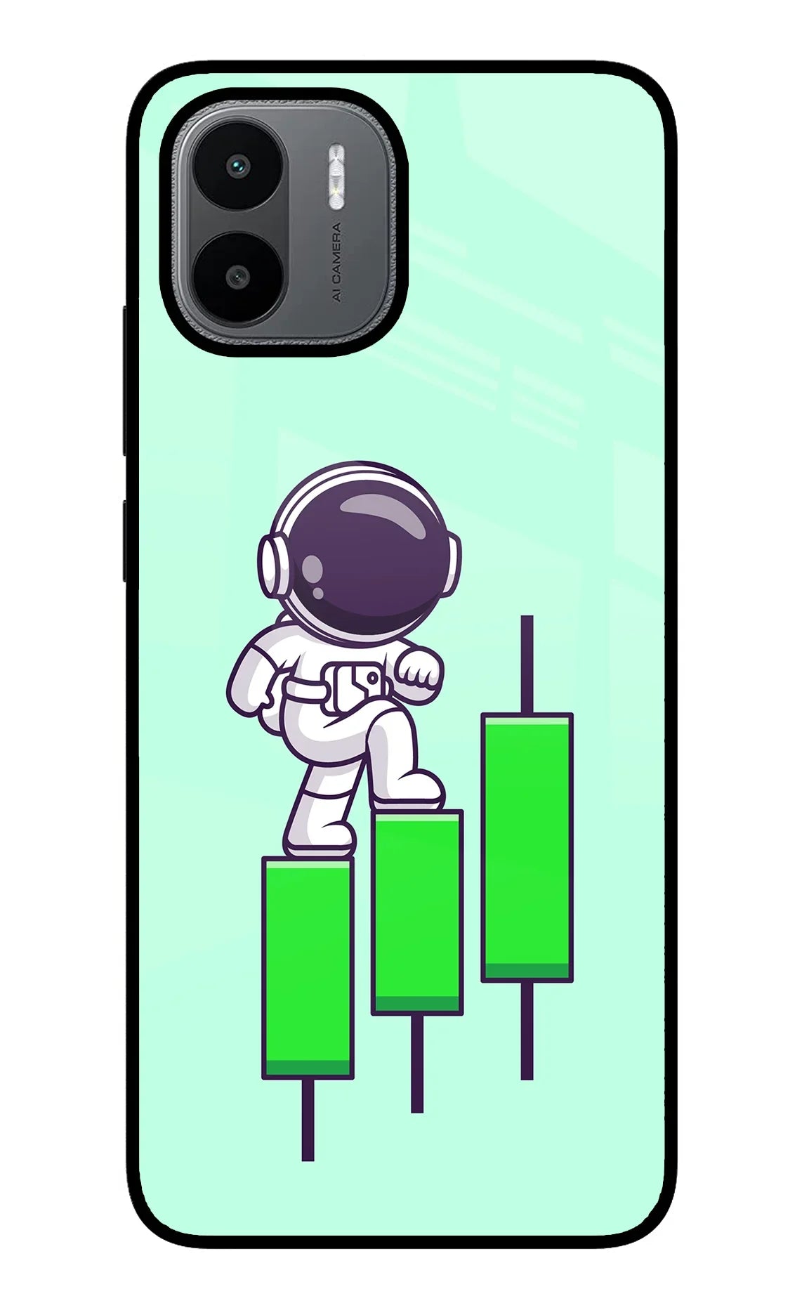 Astronaut Trader Redmi A1/A2 Glass Case