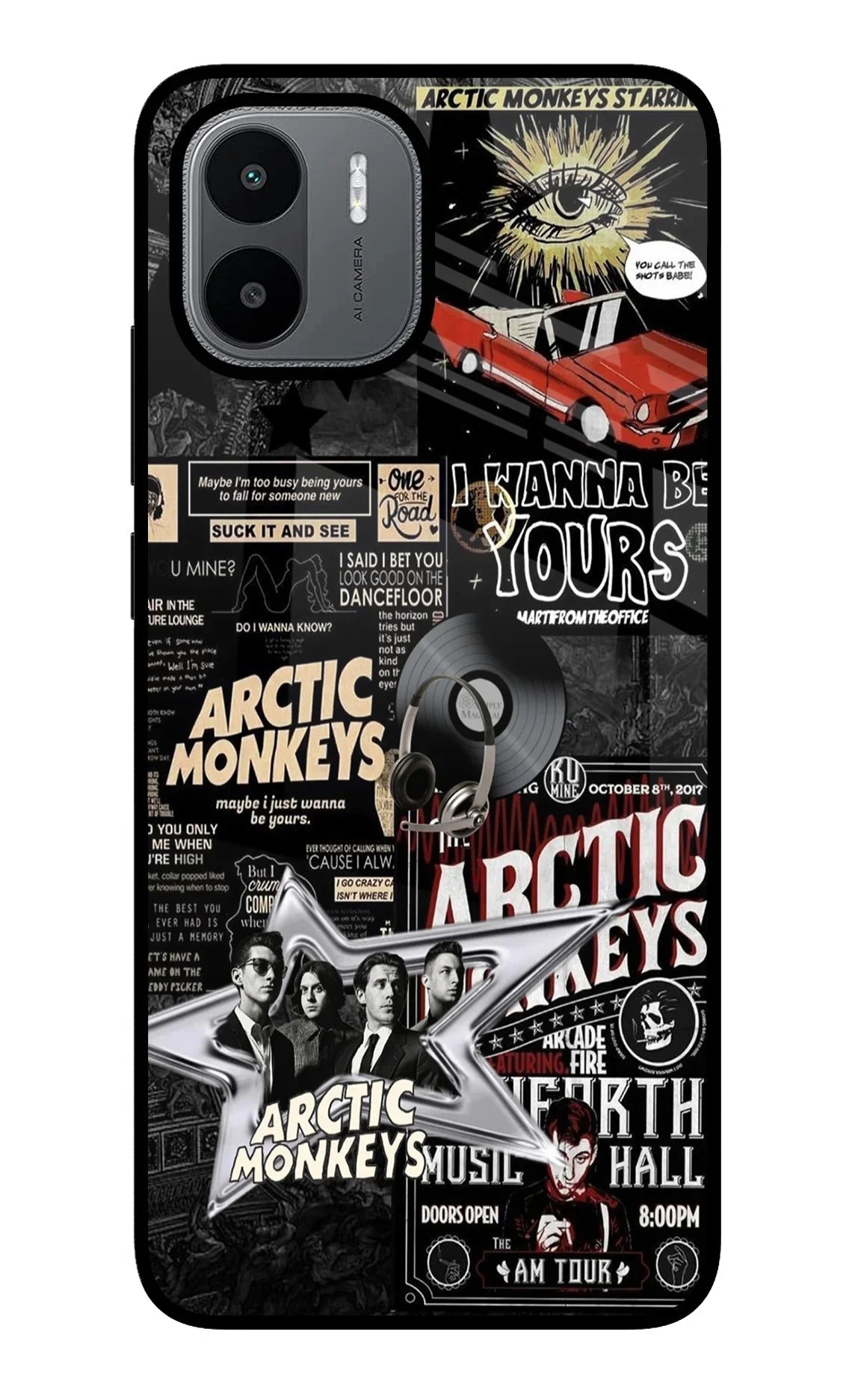 Arctic Monkeys Redmi A1/A2 Glass Case