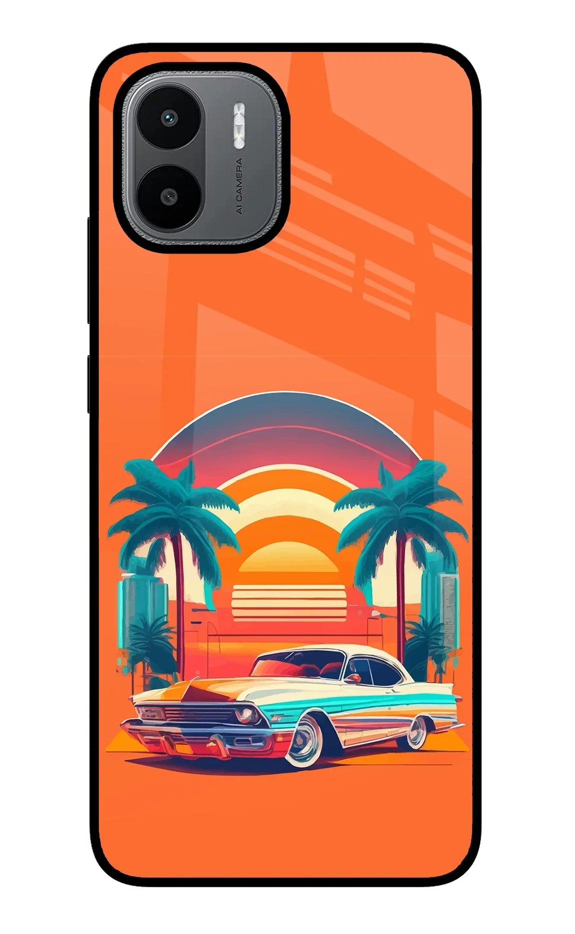 Palm Drive 80s Redmi A1/A2 Glass Case