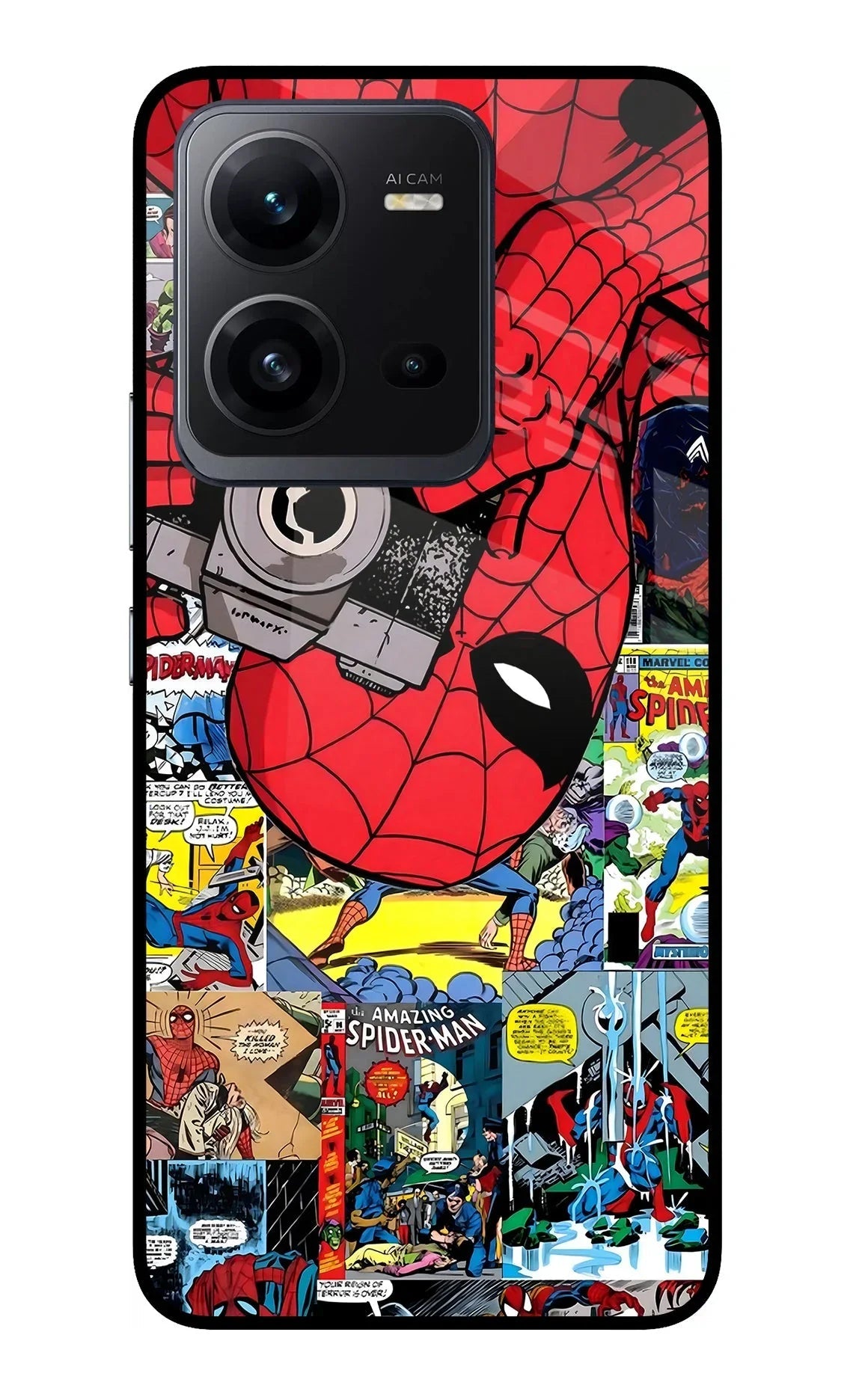 Spider Man Vivo V25 5G Glass Case