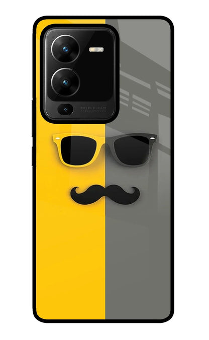 Sunglasses with Mustache Vivo V25 Pro 5G Back Cover