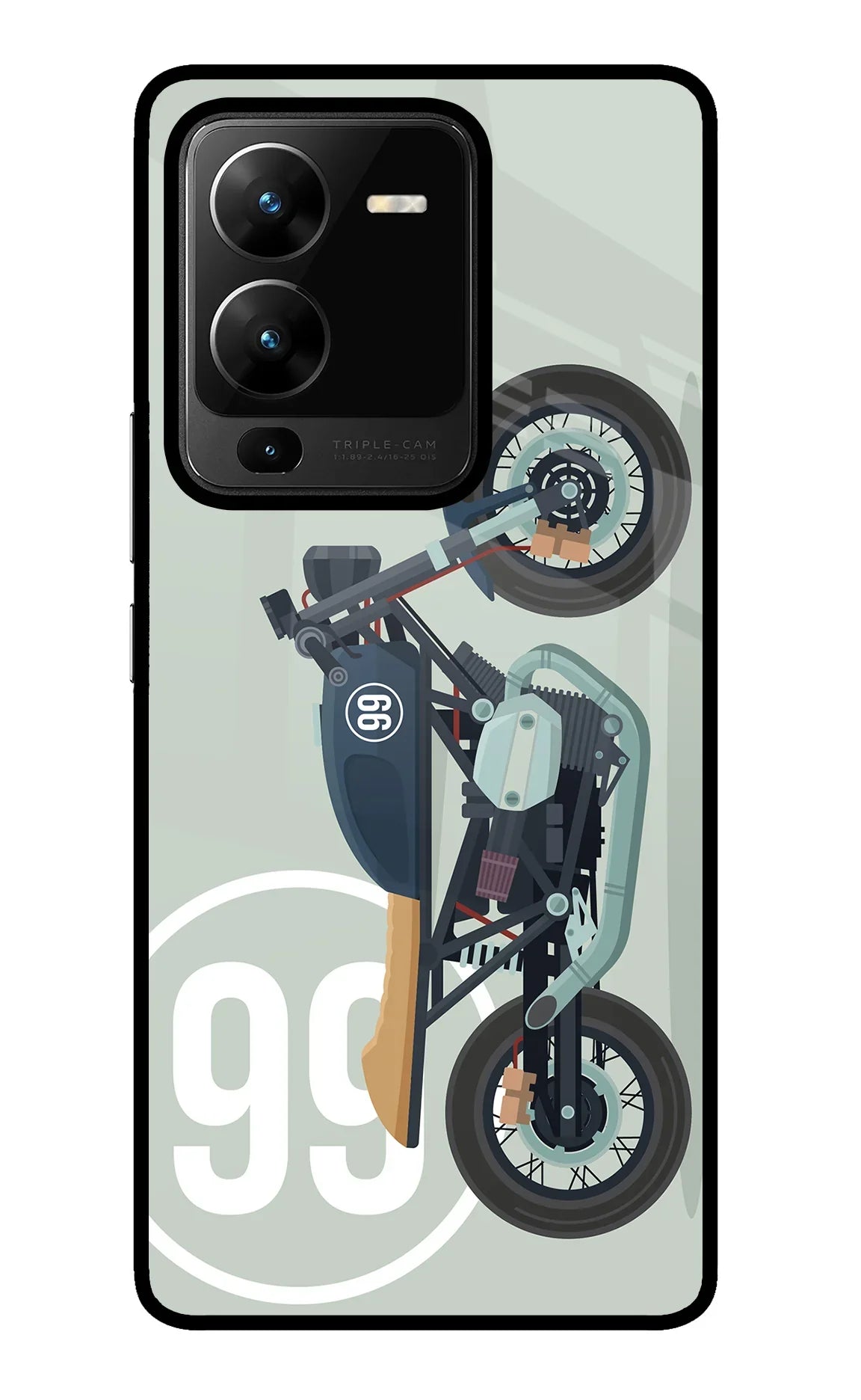 Classic Cafe Racer 99 Vivo V25 Pro 5G Glass Case