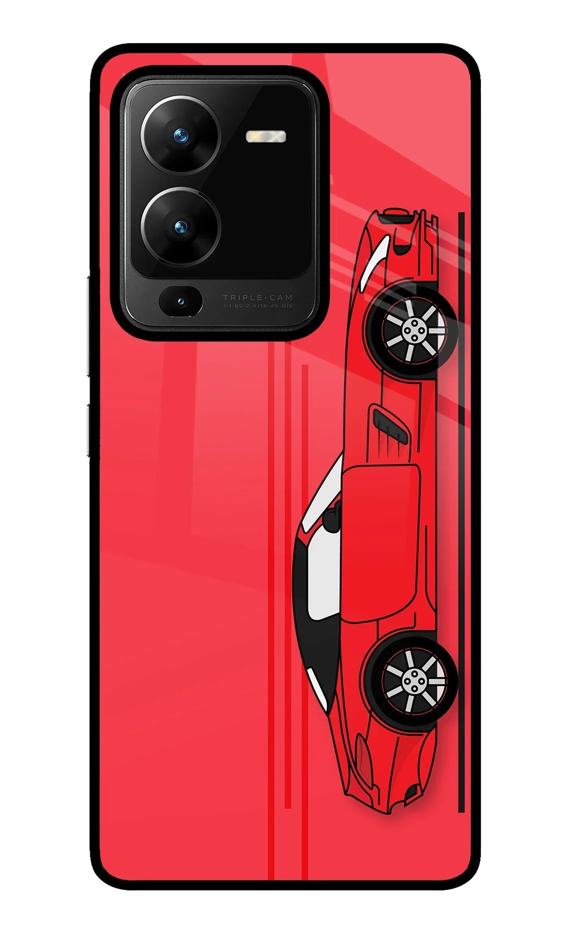 Red Velocity Vivo V25 Pro 5G Glass Case