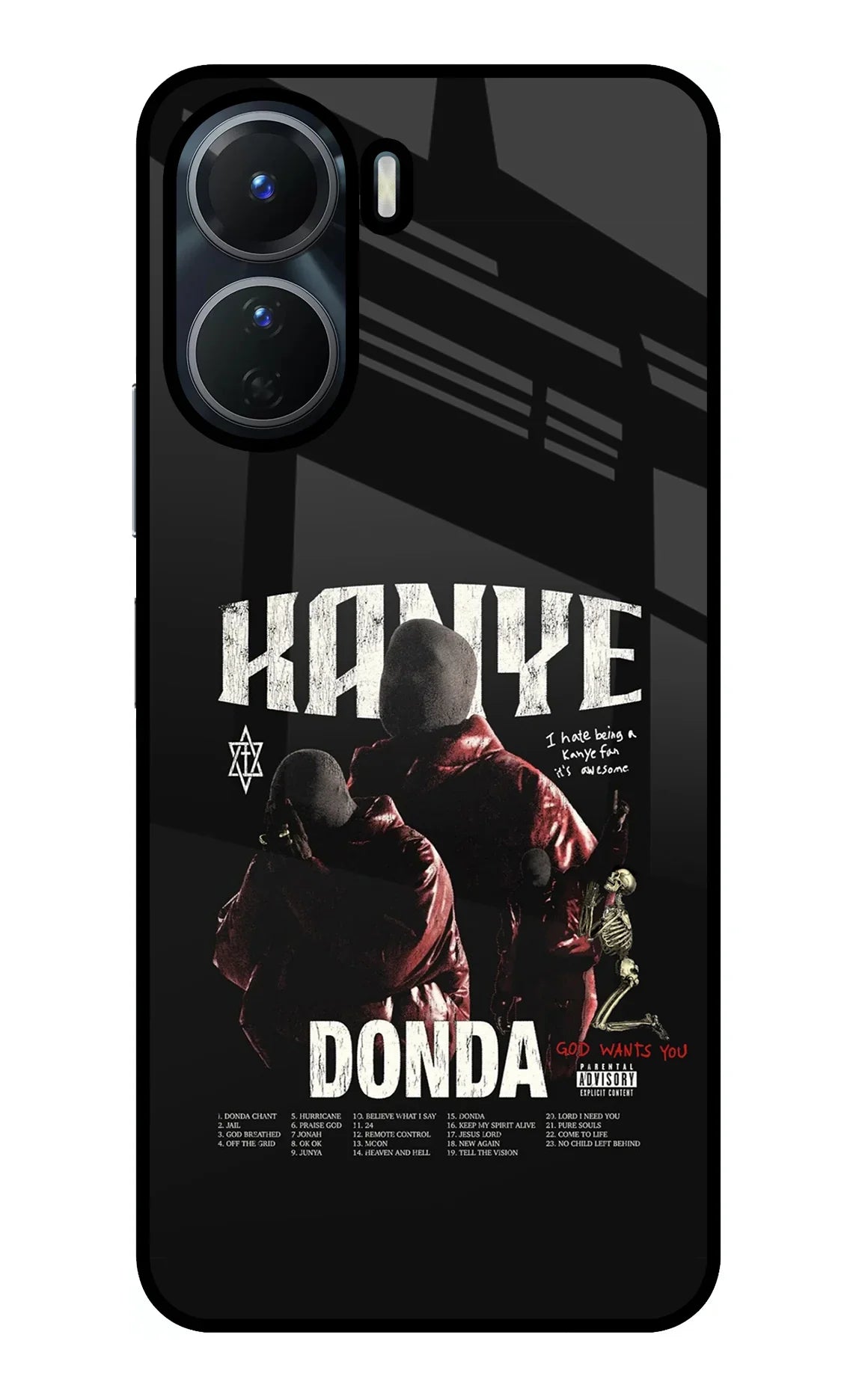Donda Kanye West Vivo Y16 Glass Case