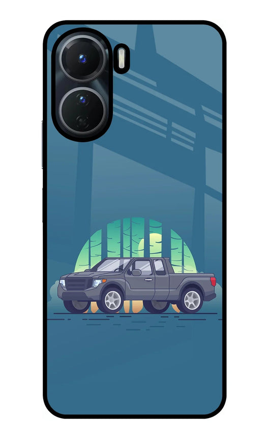 Retro Garage Vibe Vivo Y16 Glass Case