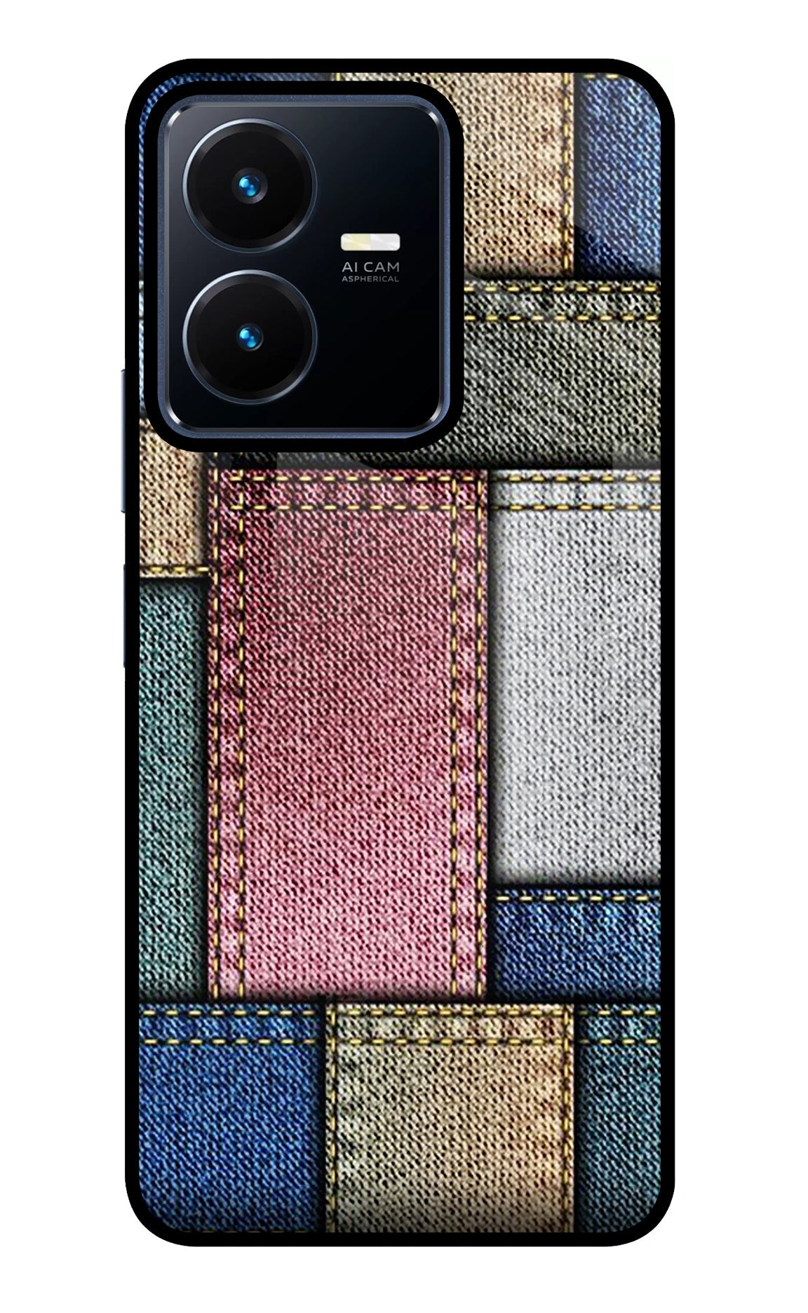 Multicolor Jeans Vivo Y22 Back Cover