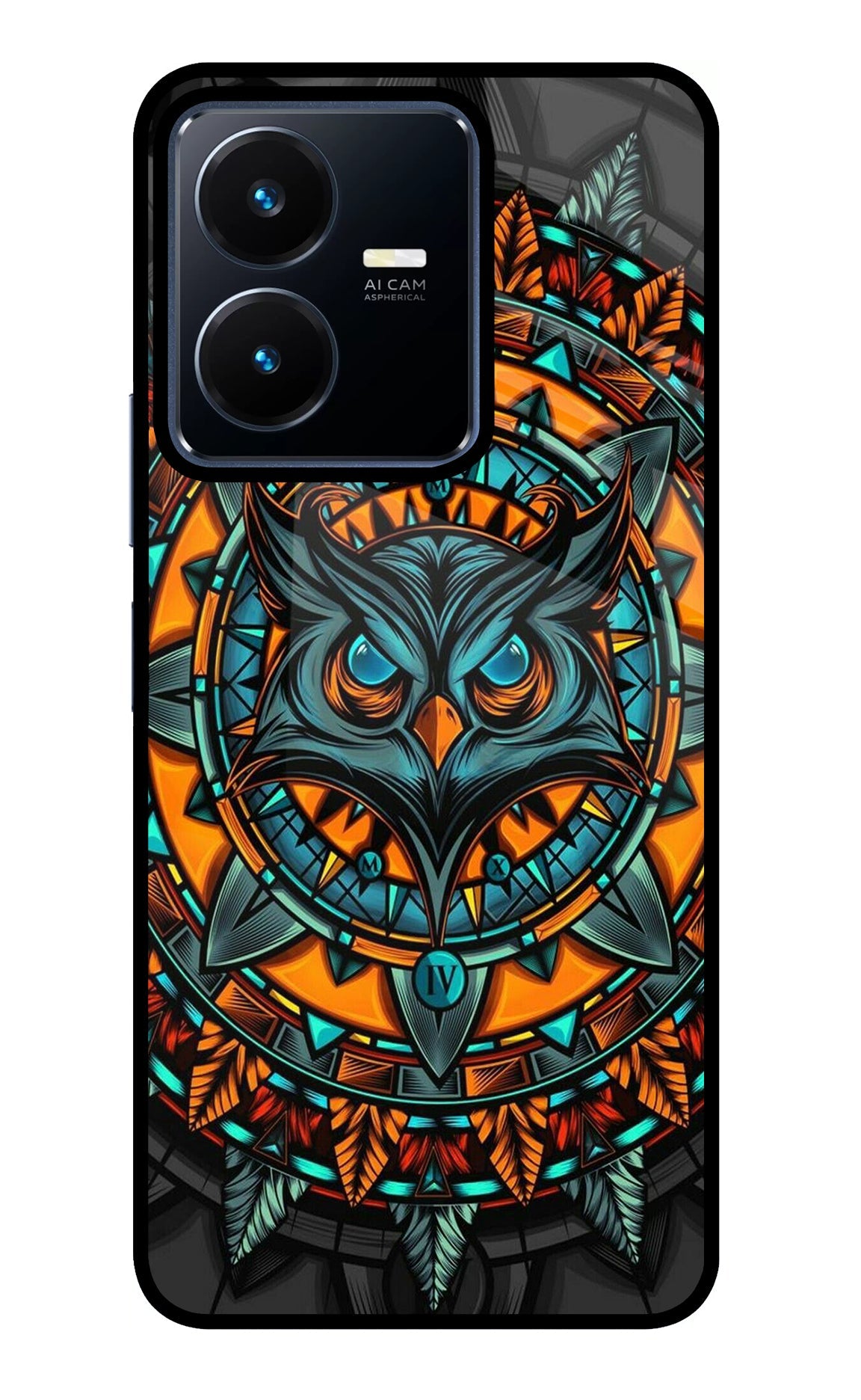 Angry Owl Art Vivo Y22 Back Cover