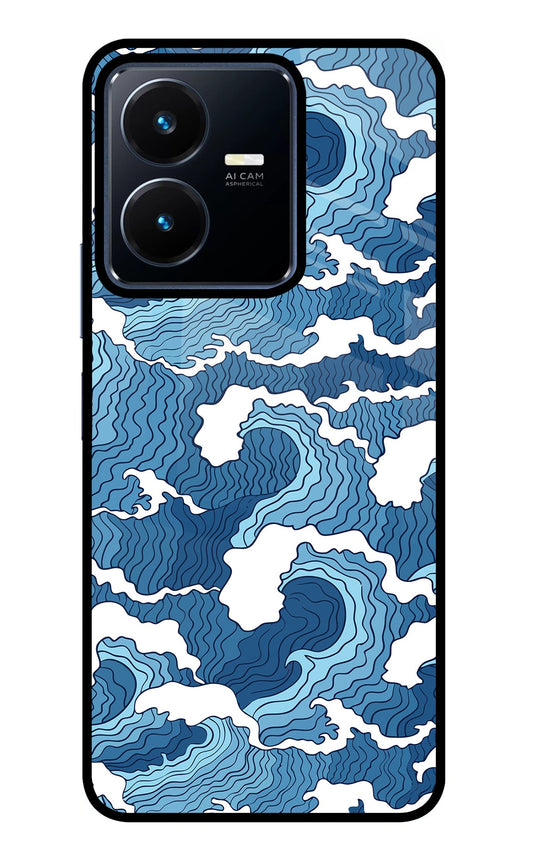 Blue Waves Vivo Y22 Back Cover