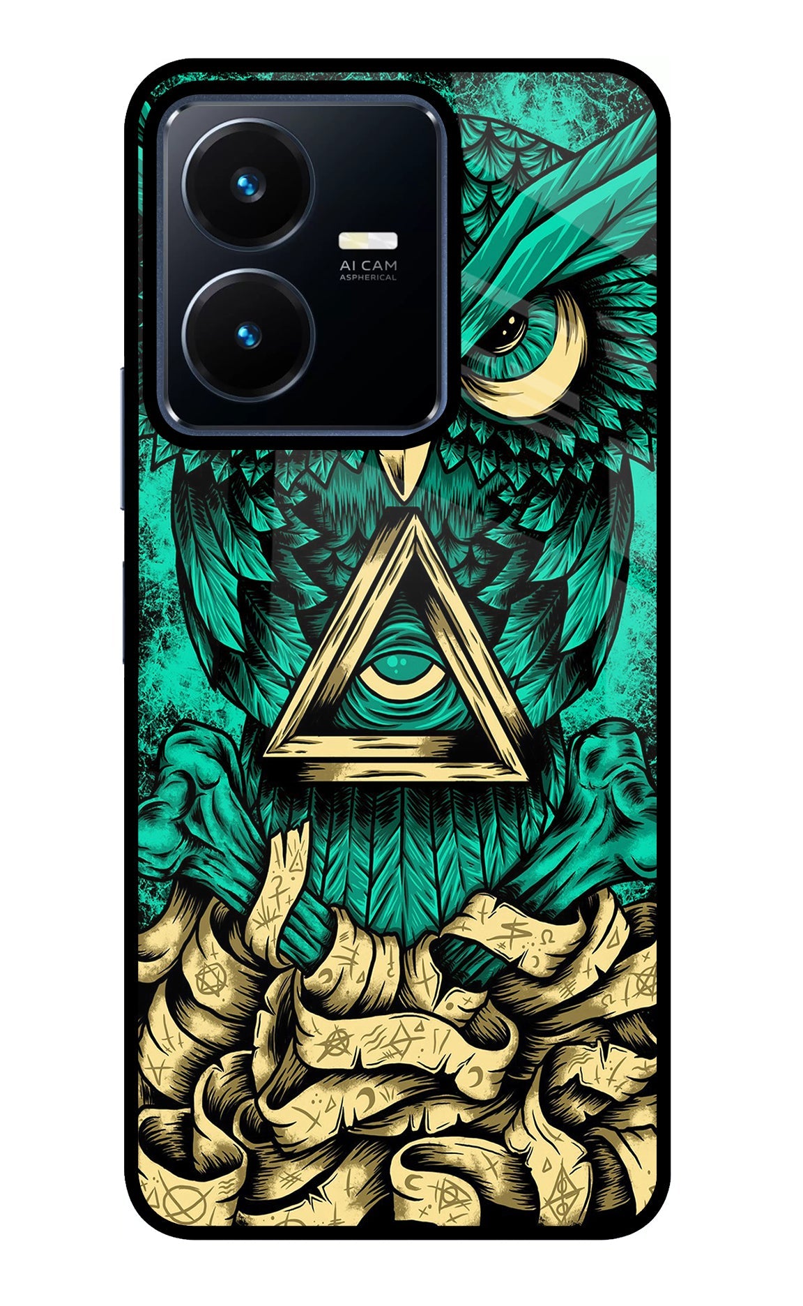 Green Owl Vivo Y22 Back Cover