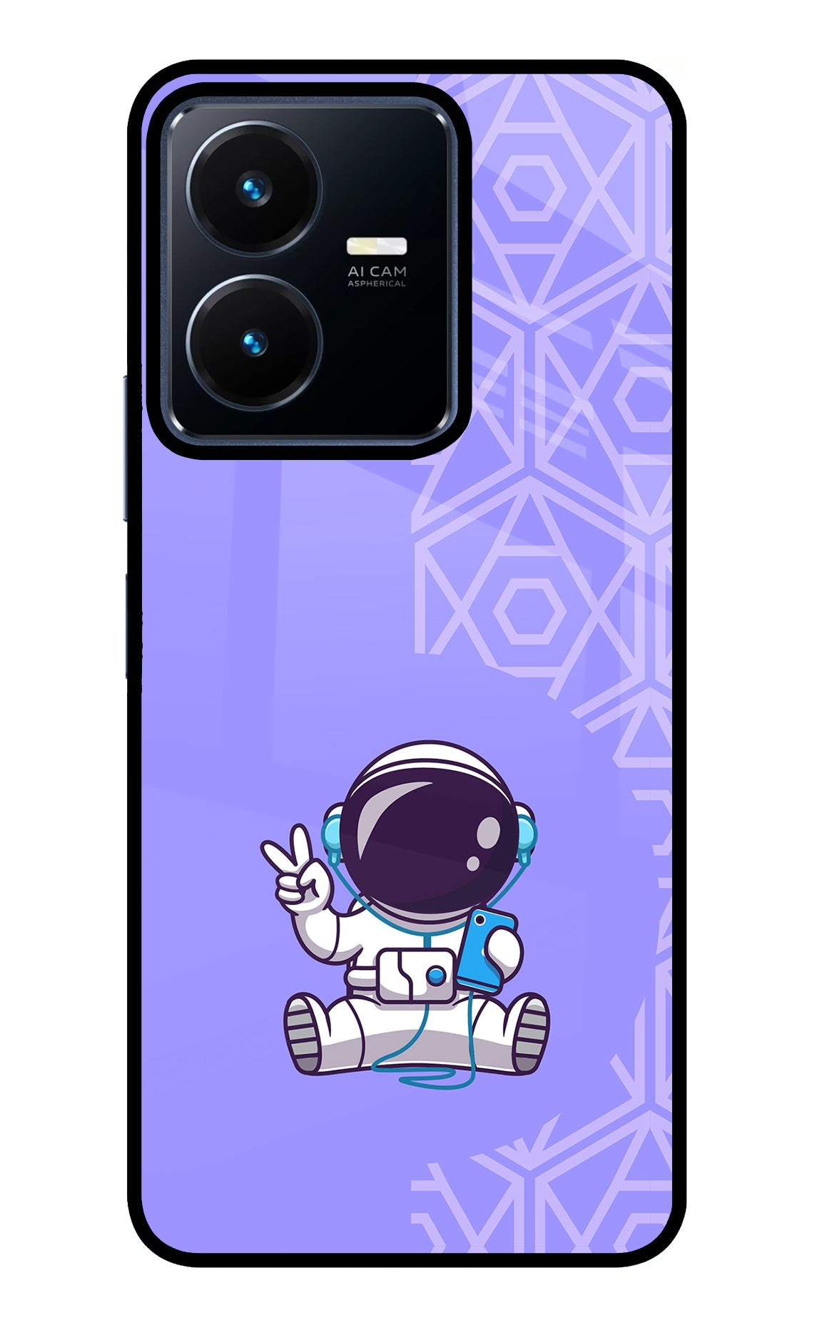 Cute Astronaut Chilling Vivo Y22 Back Cover