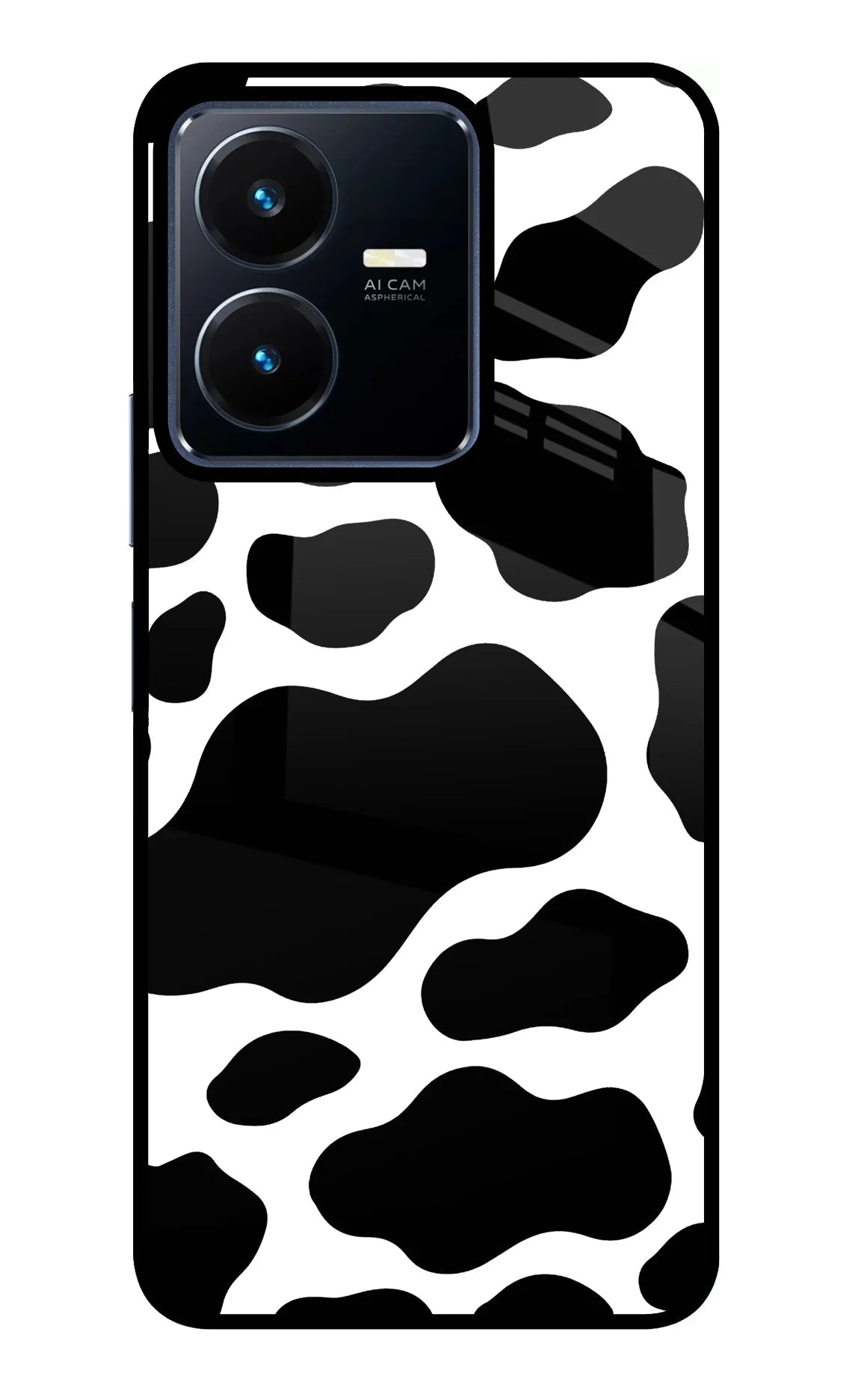 Cow Spots Vivo Y22 Glass Case