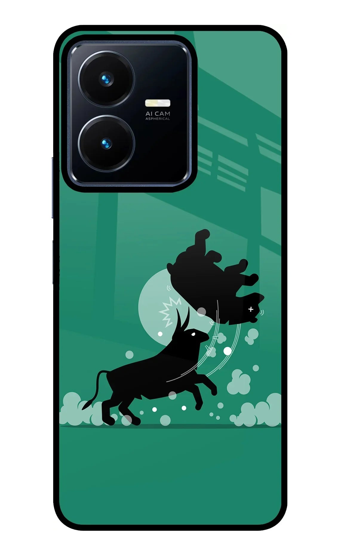 Bull Conqueror Vivo Y22 Glass Case