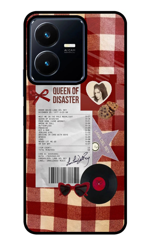 Queen of Disaster Vivo Y22 Glass Case
