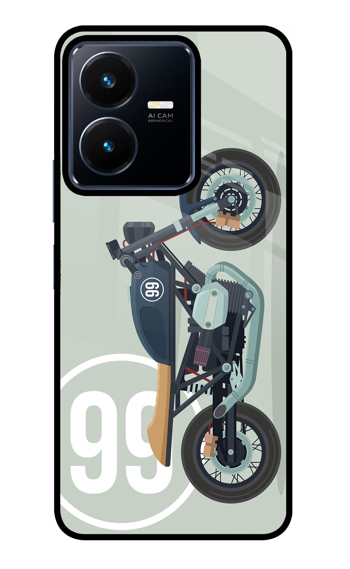 Classic Cafe Racer 99 Vivo Y22 Back Cover